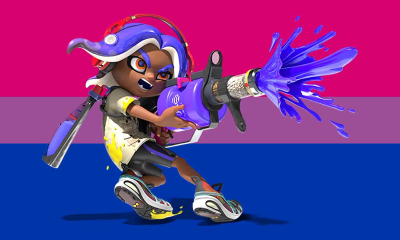 Bisexual Pride Inkling Splatoon Wallpaper