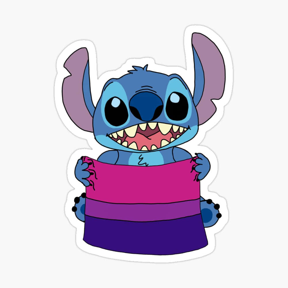 Bisexual Pride Stitch Wallpaper