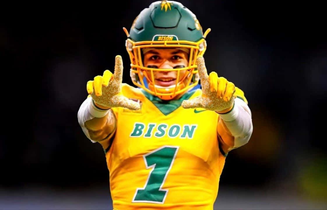 Bison Football Player Celebration Wallpaper