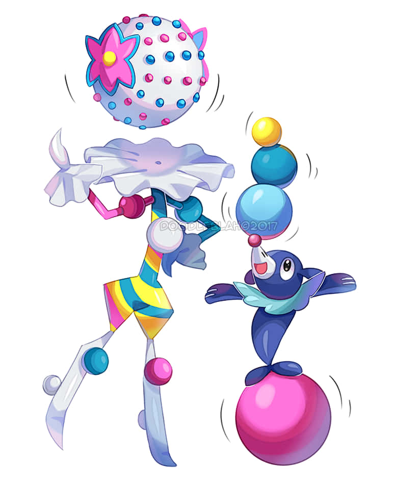 Blacephalon With Popplio Wallpaper