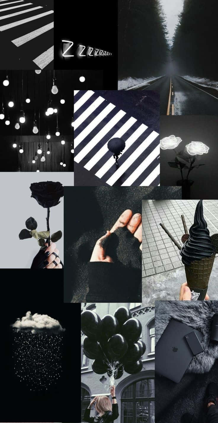 Black Aesthetic Collagei Phone Wallpaper Wallpaper