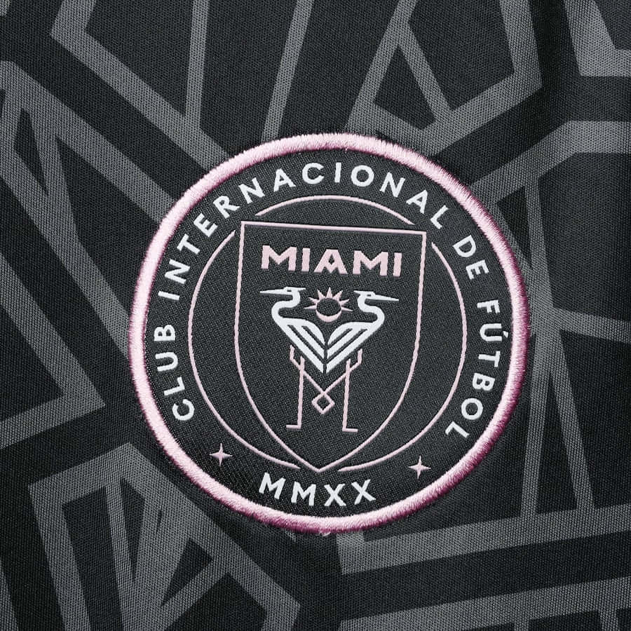 Black Aesthetic Inter Miami Fc Official Patch Logo Wallpaper