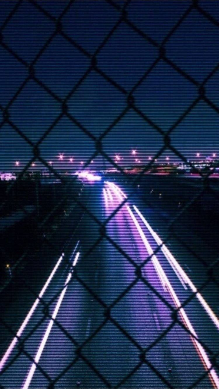 Black And Purple Aesthetic Highway Wallpaper