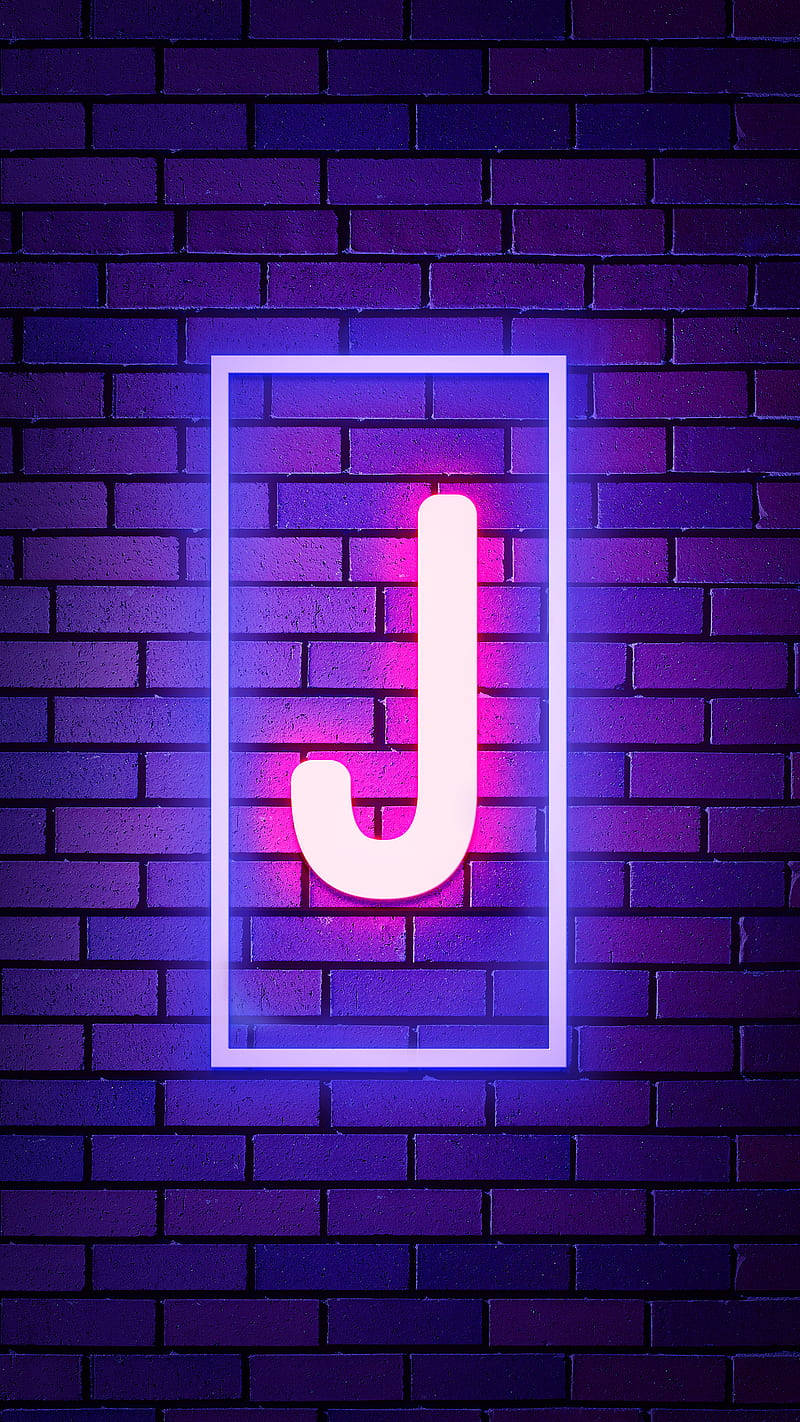 Black And Purple Aesthetic Neon Letter Wallpaper