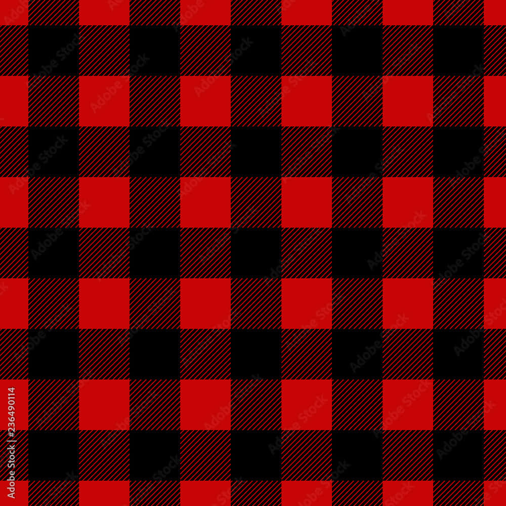 Black And Red Buffalo Plaid Wallpaper