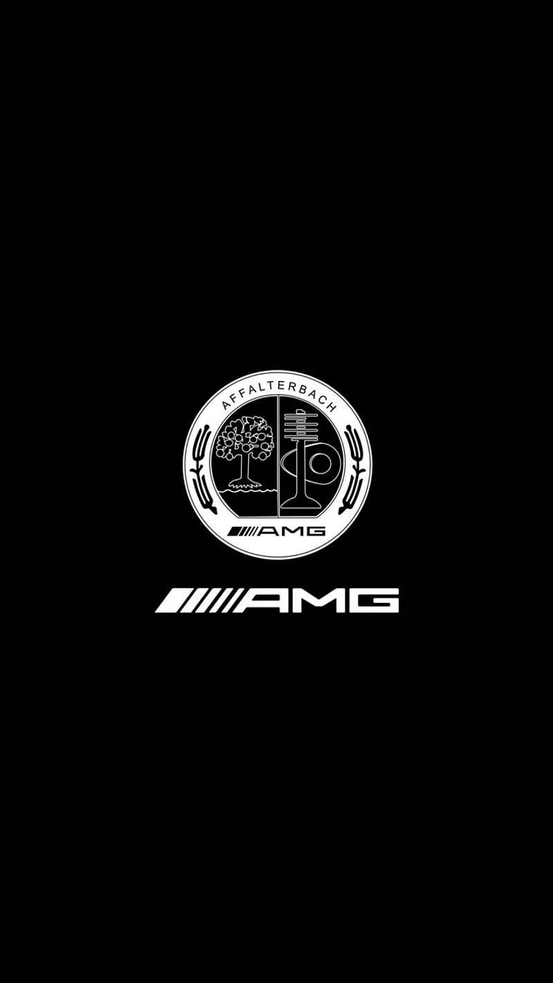 Black And White Amg Logo Wallpaper