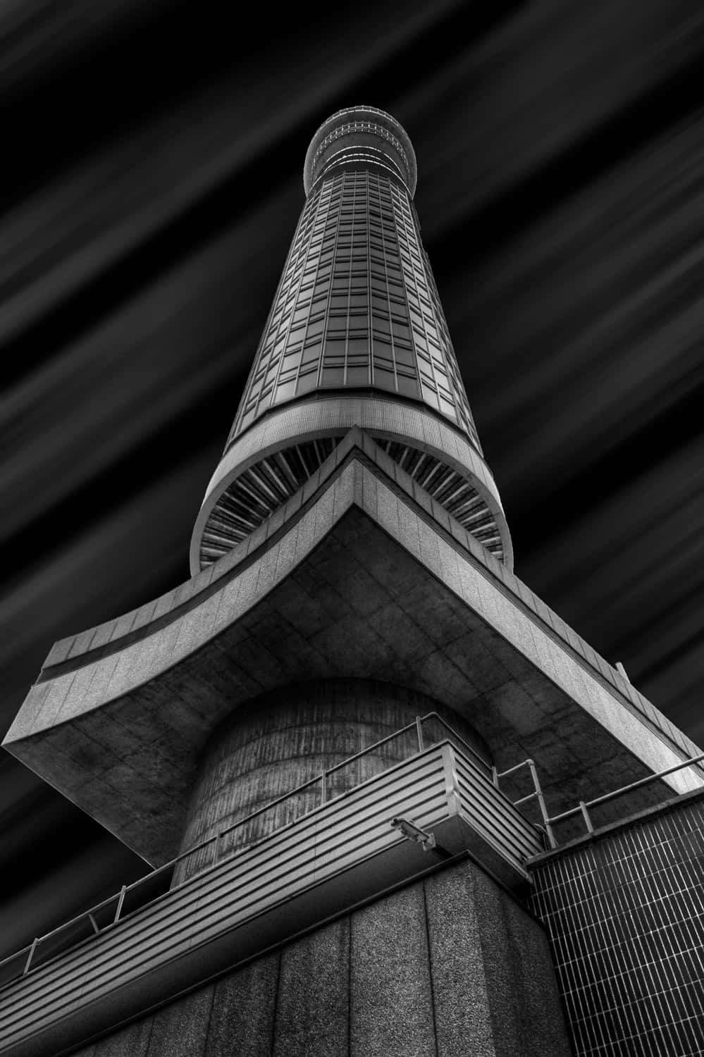 Black And White Bt Tower Phone Wallpaper