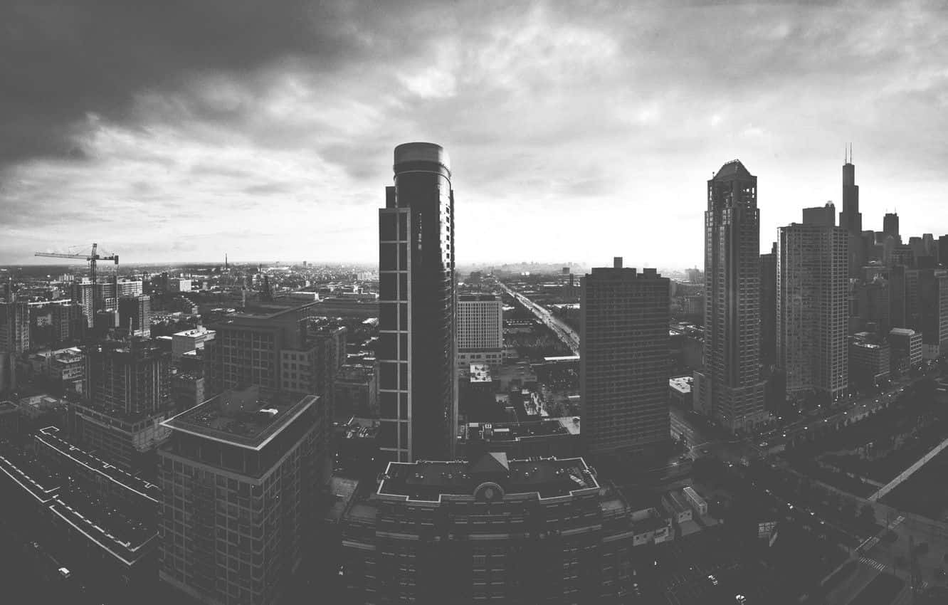 Black And White Cityscape 1332 X 850 Wallpaper Wallpaper