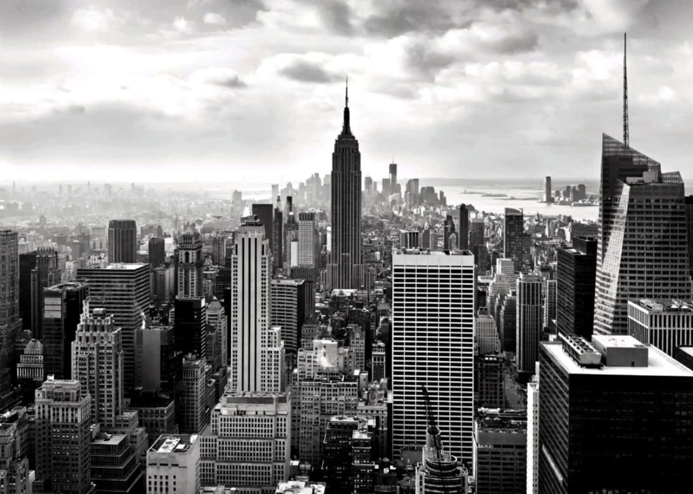 Black And White Cityscape View Wallpaper