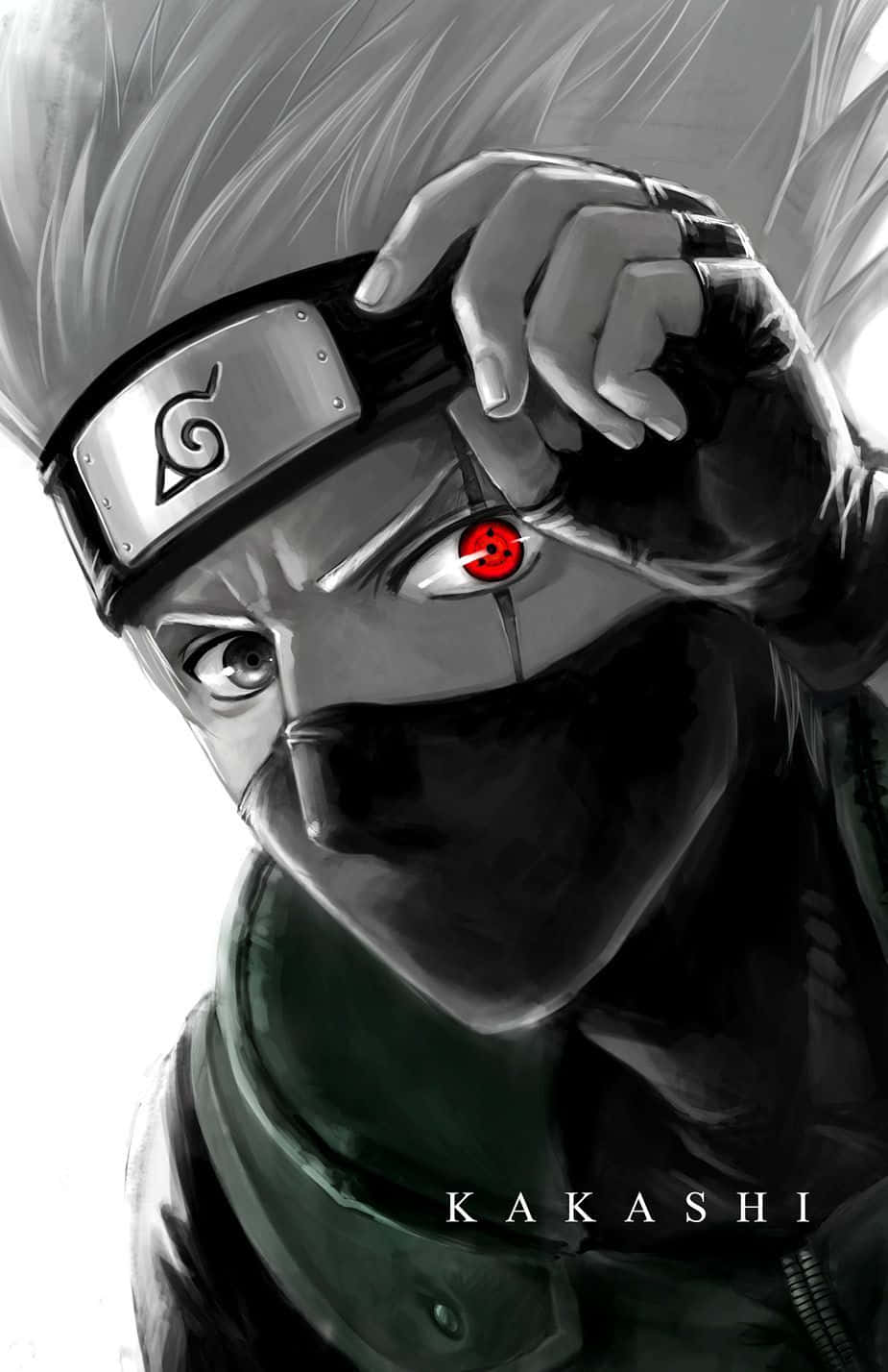 Black And White Kakashi Sharingan Wallpaper