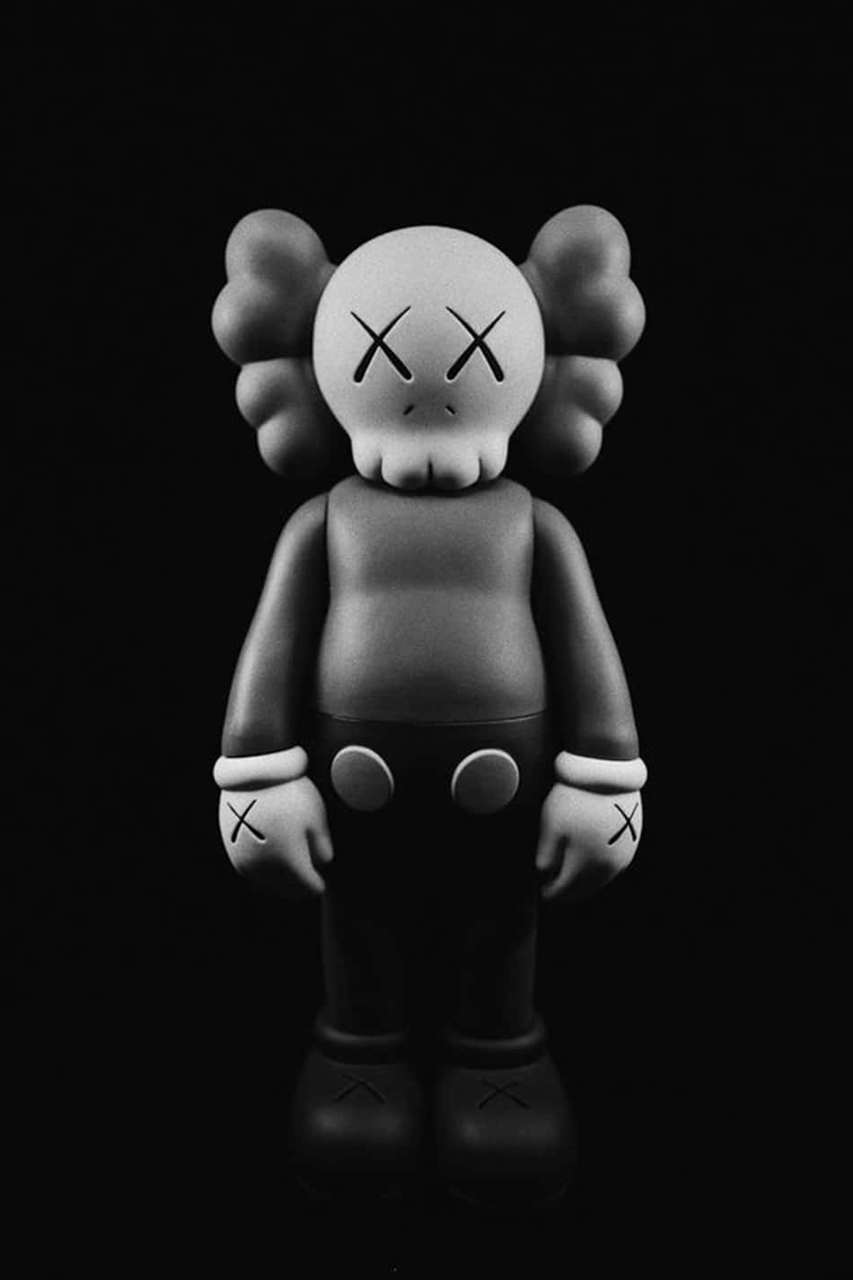 Black And White Kaws Hangs Out Wallpaper