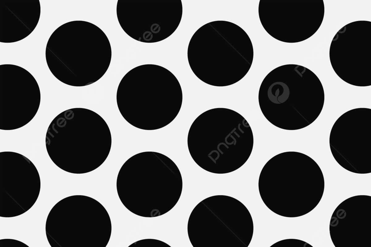 Black And White Polka Dots Pattern Wallpaper