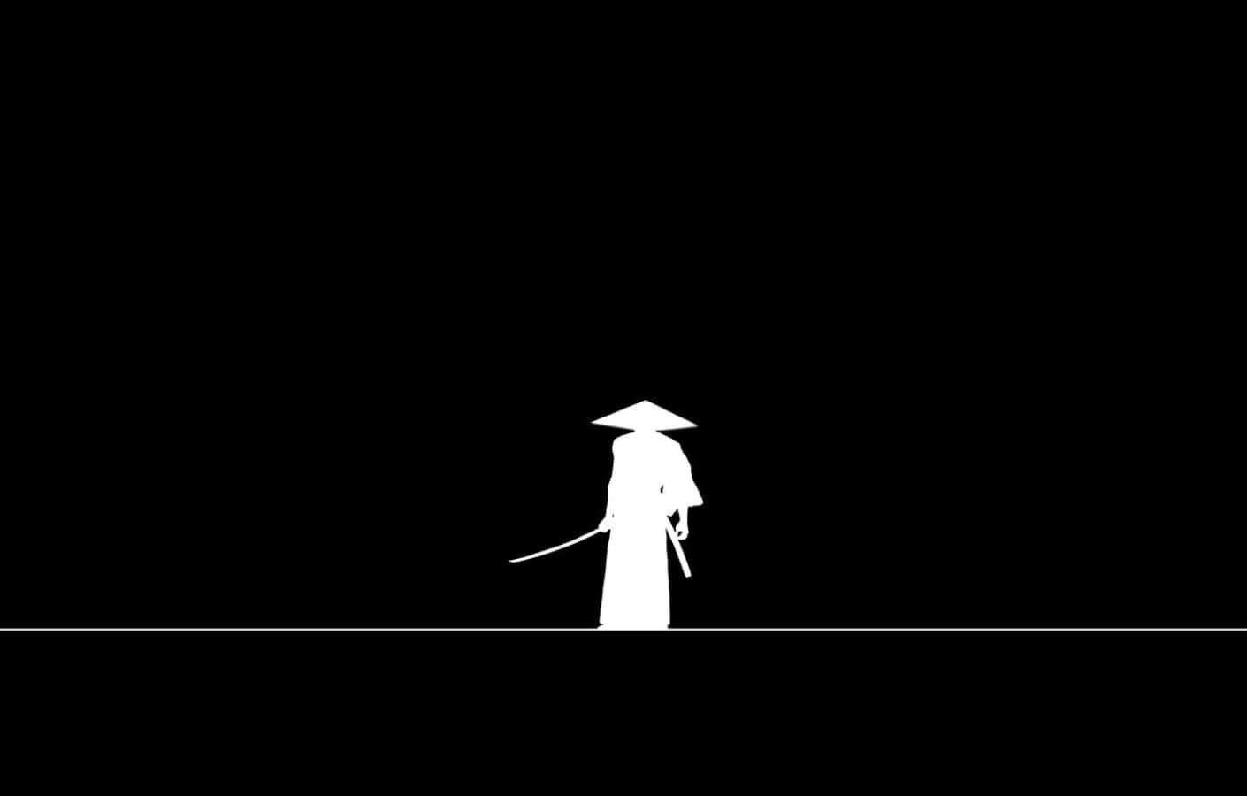 Black And White Samurai Warrior Image Wallpaper