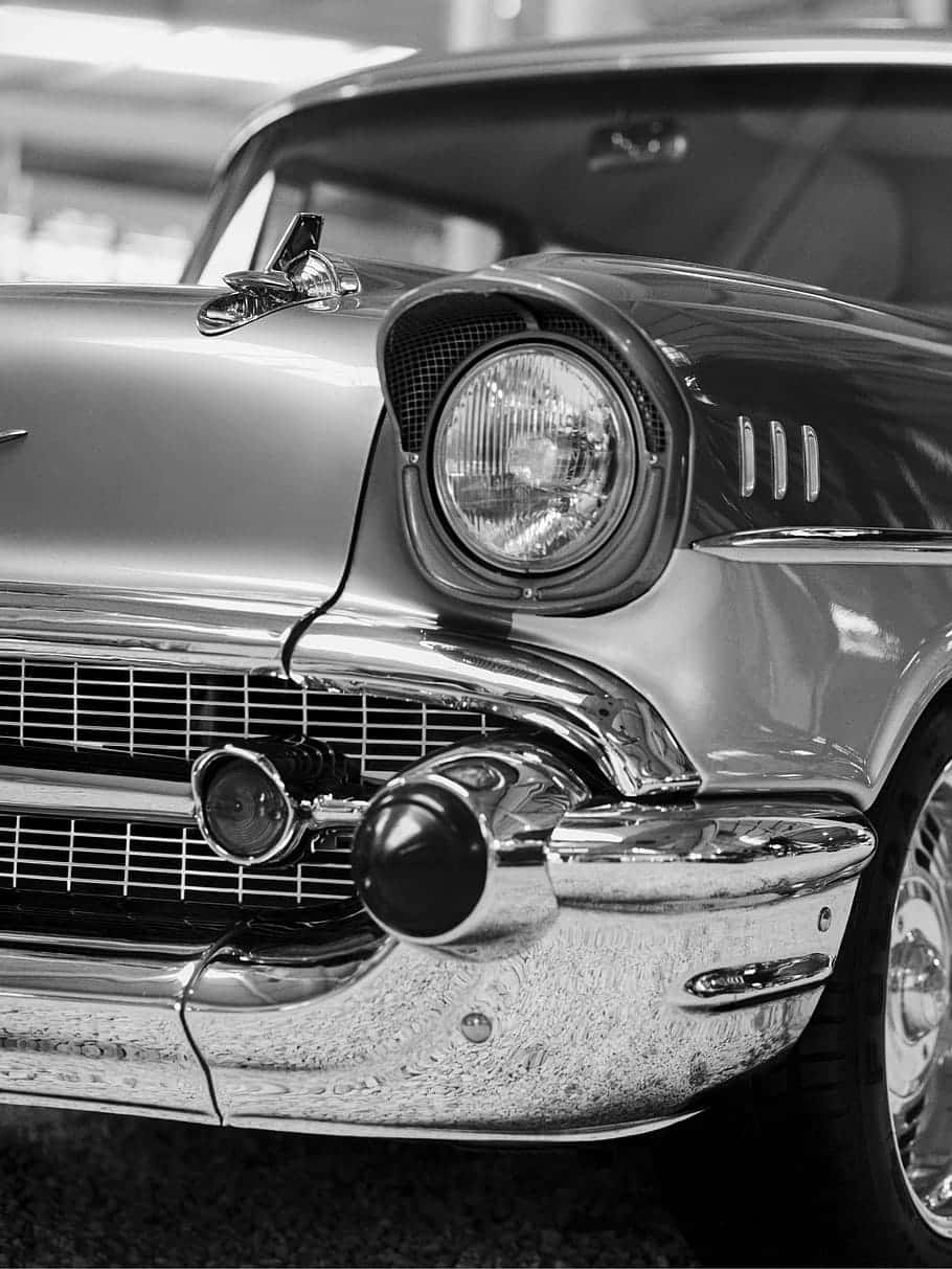 Black And White Vintage Car 910 X 1213 Wallpaper Wallpaper