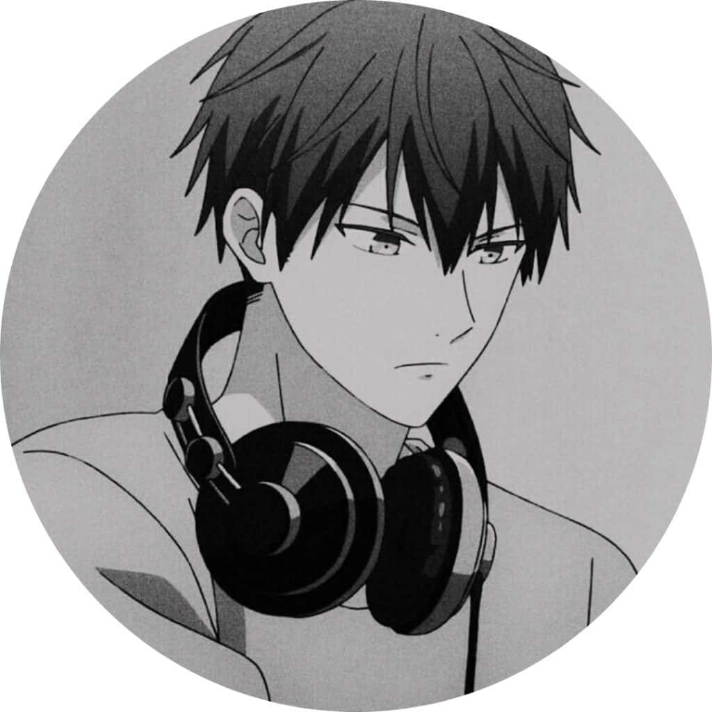 Black Anime Pfp With Headphones Wallpaper