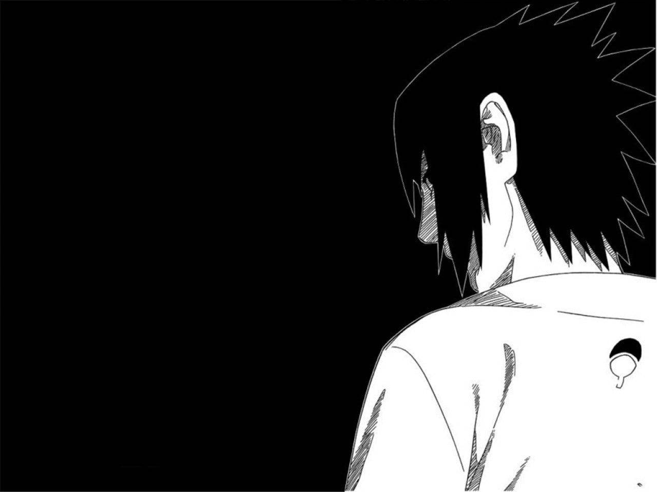 Black Anime Uchiha Sasuke Wallpaper