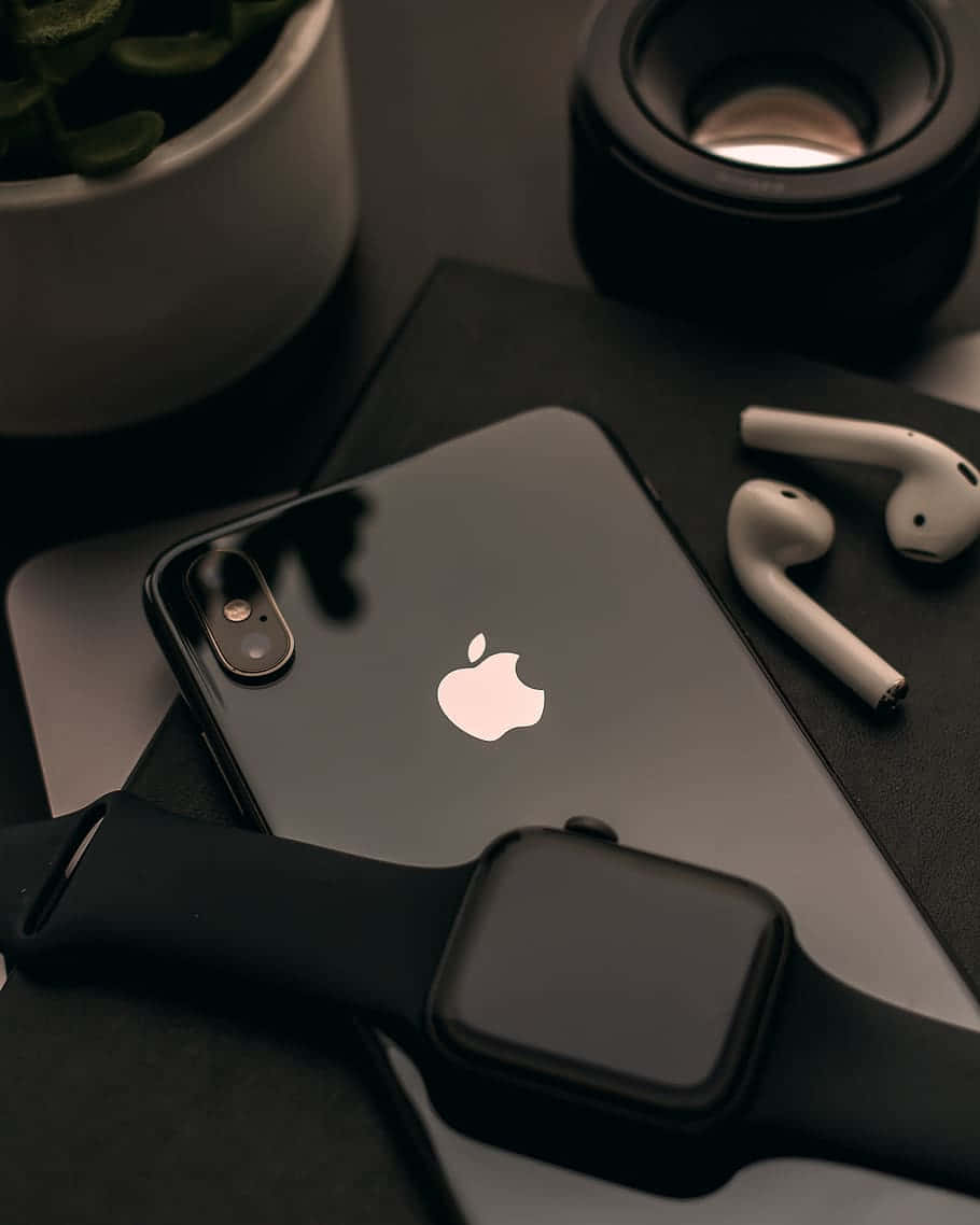 Black Apple Watch Iphone X Wallpaper