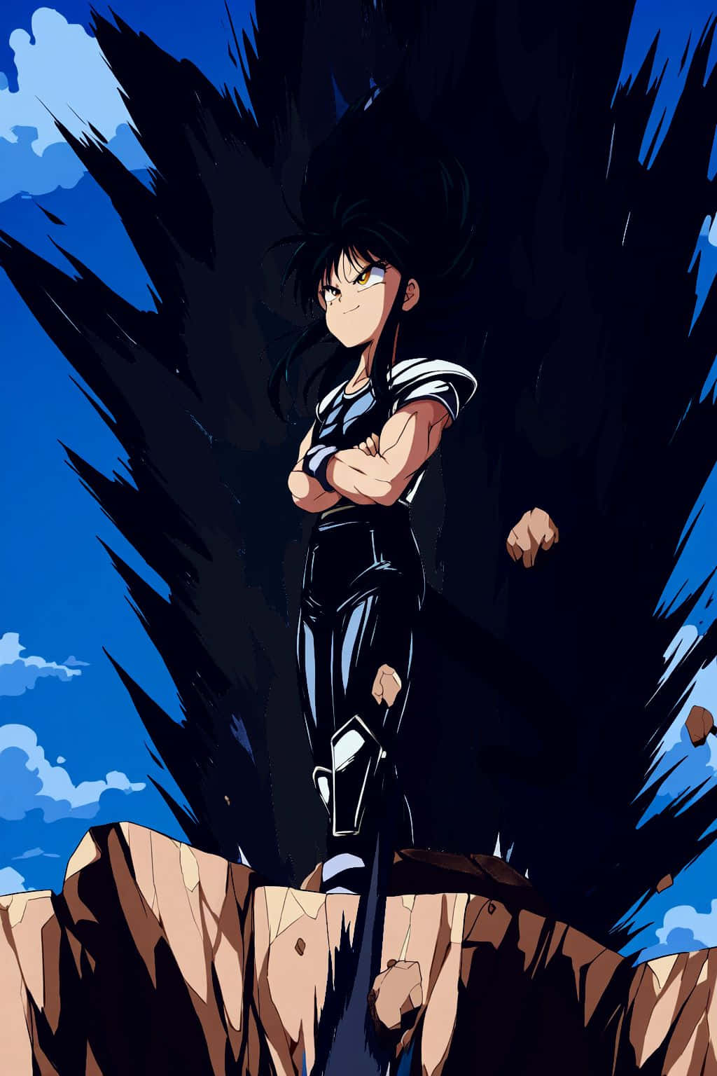 Black Aura Anime Character Wallpaper