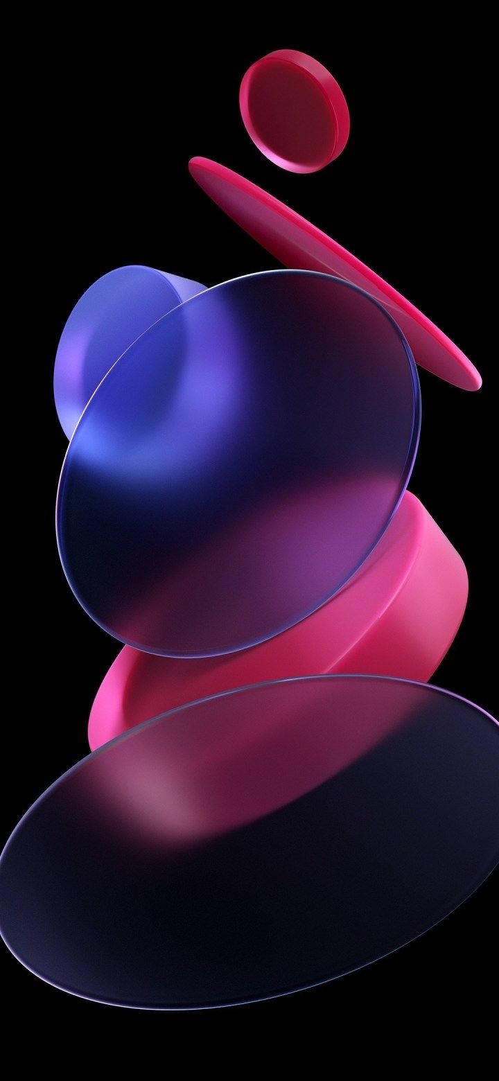 Black Backdrop With 3d Shapes Miui Wallpaper Wallpaper