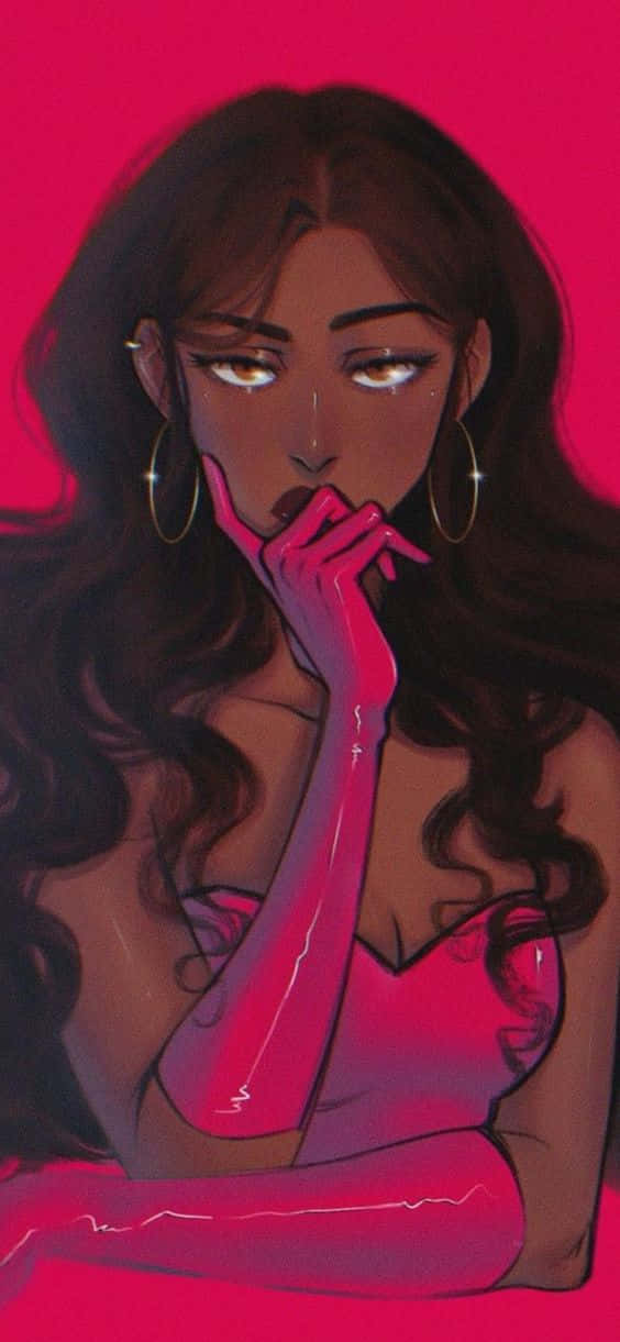 Black Baddie Cartoon Wallpaper