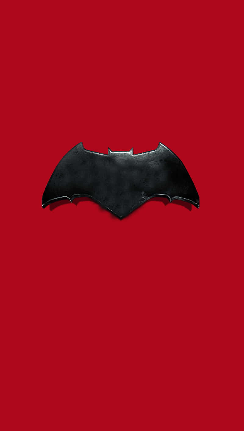 Black Batman Symbol Red Background.jpg Wallpaper