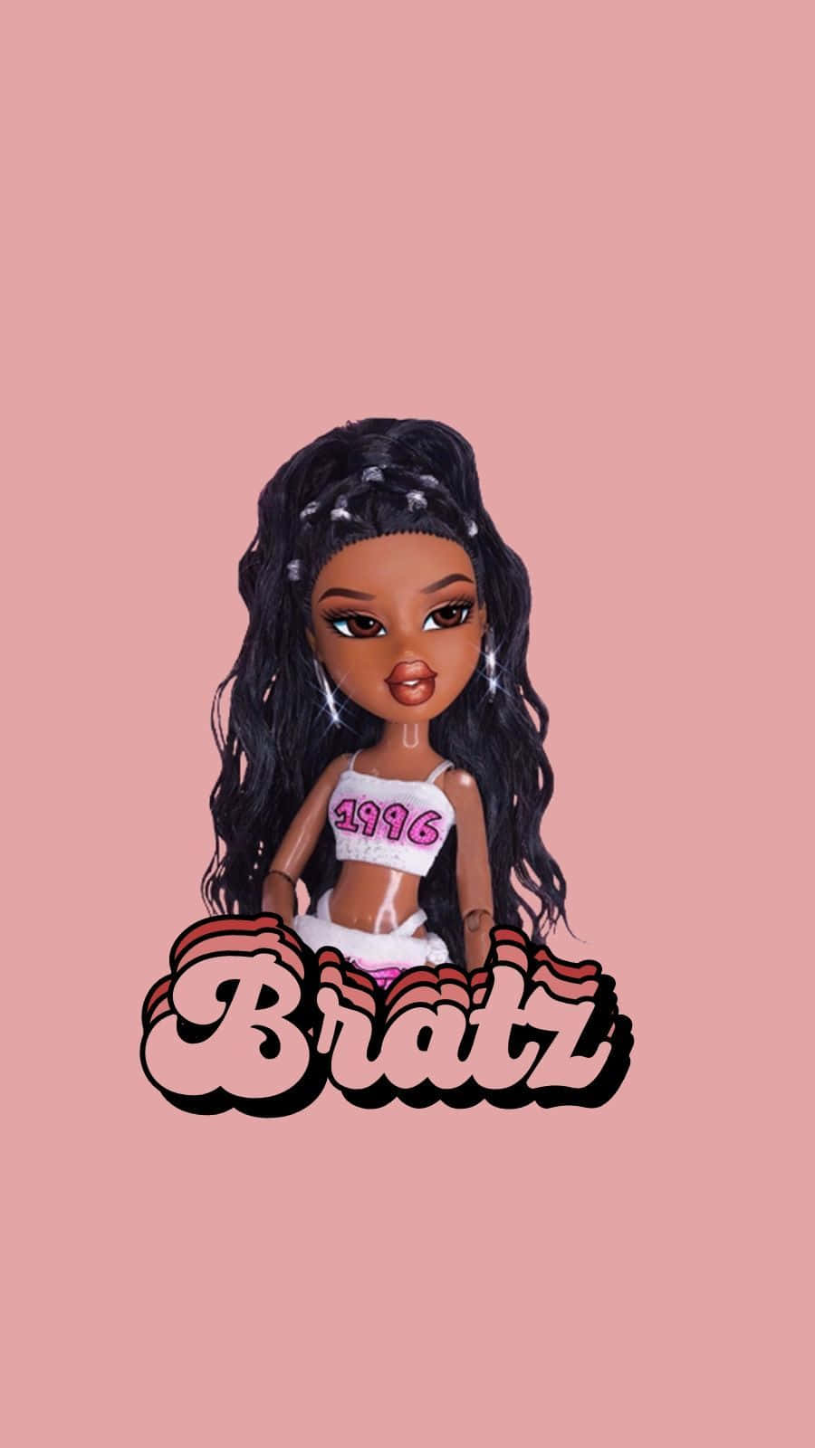 Black Bratz Aesthetic Pink Bratz Logo Wallpaper