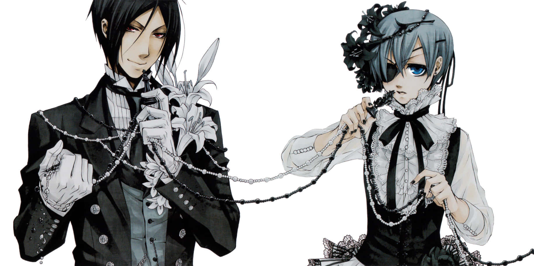 Black Butler Characters Sebastianand Ciel Wallpaper