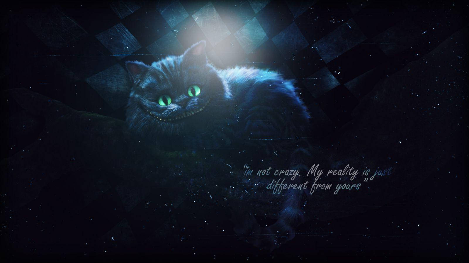 Black Cheshire Cat Quotes Wallpaper