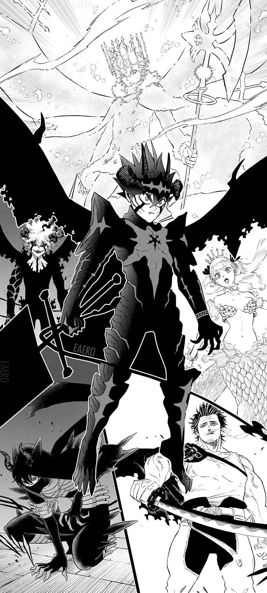 Black Clover Magic Battle Panel Wallpaper