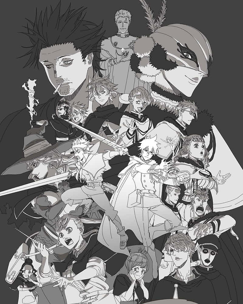 Black Clover Manga Character Collage Wallpaper