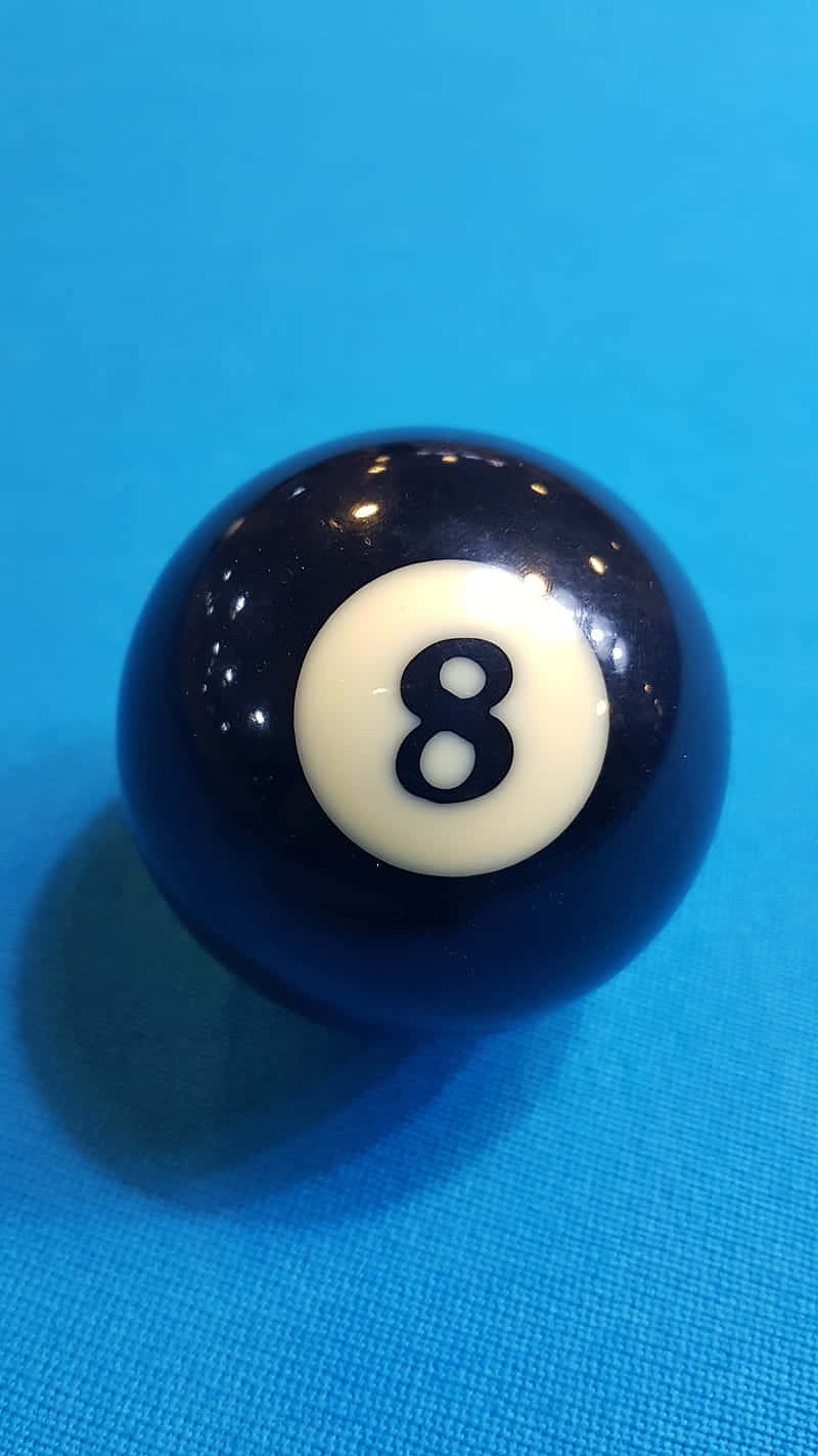 Black Eight Ball Blue Background.jpg Wallpaper