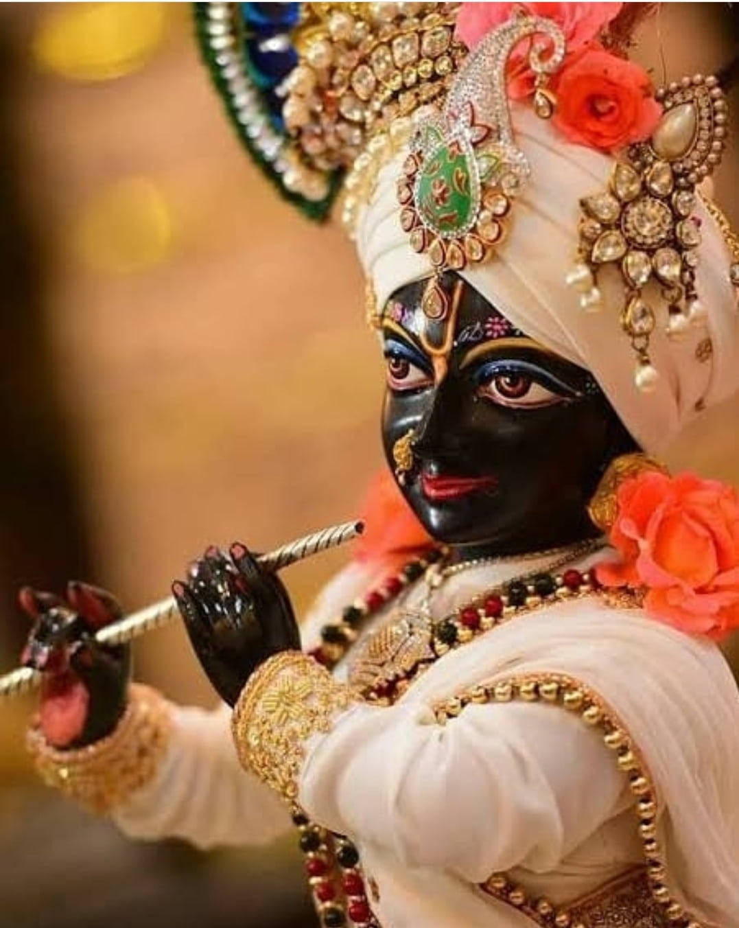 Black Figurine Krishna Hd Wallpaper