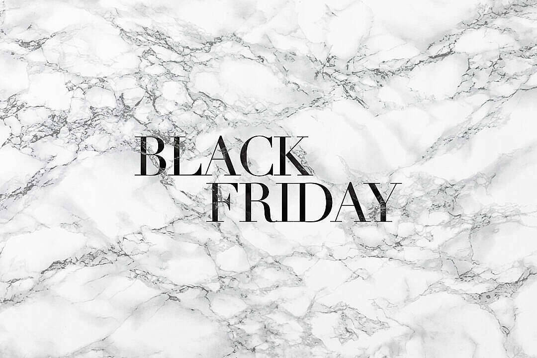 Black Friday White Marble Wallpaper