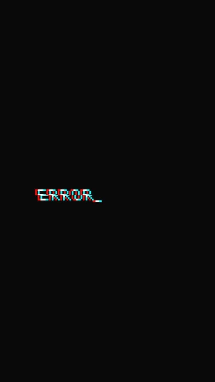 Black Glitch Error Wallpaper