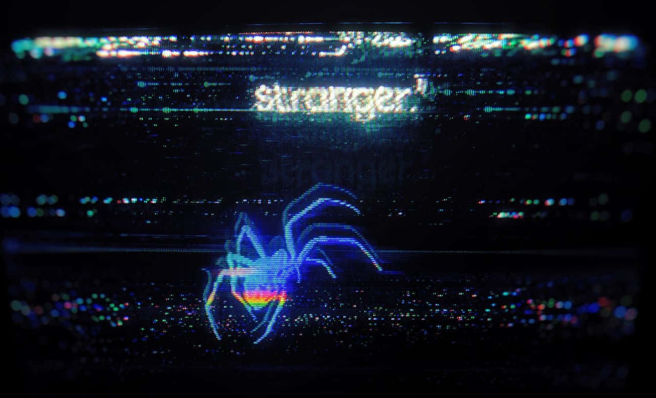 Black Glitch Stranger Wallpaper