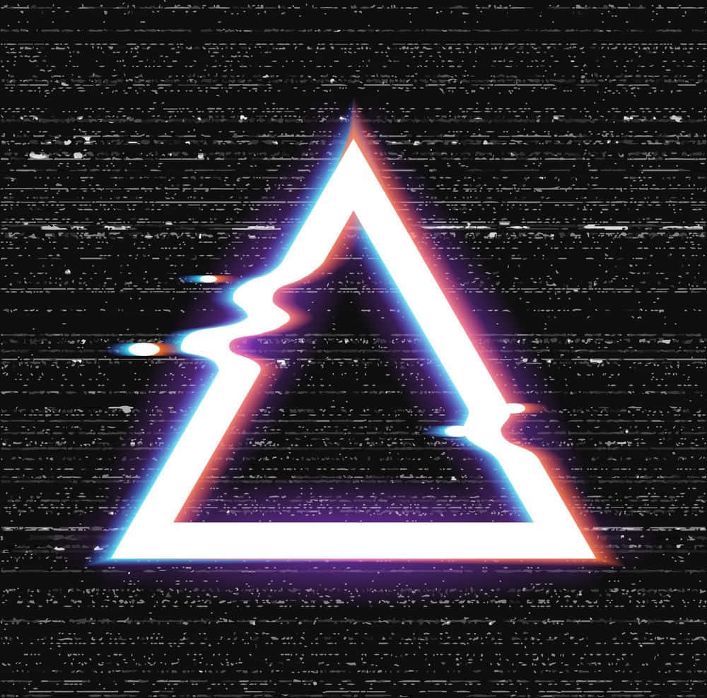 Black Glitch Triangle Wallpaper