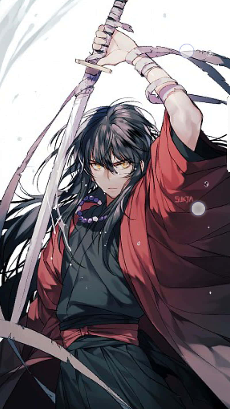 Black Haired Inuyasha Iphone Wallpaper