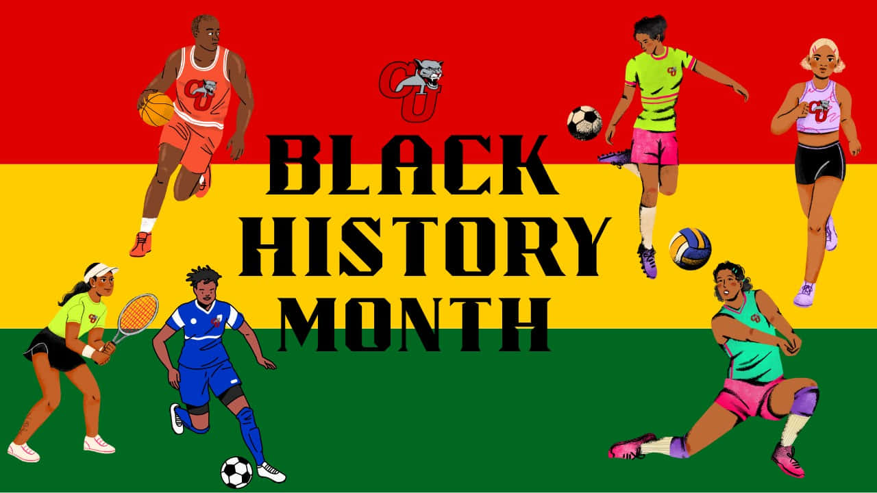 Black History Month Sports Celebration Wallpaper