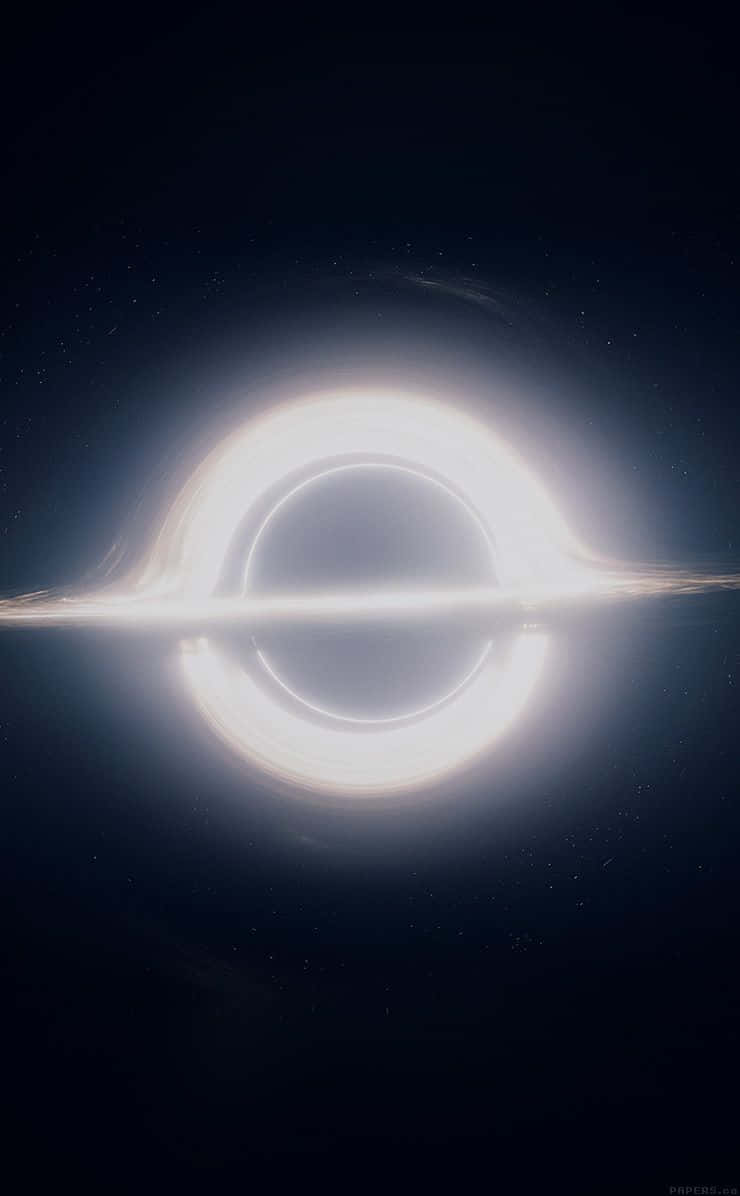 Black Hole Depicted In The Movie Interstellar. Wallpaper