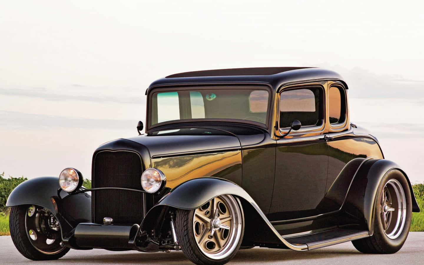 Black Hot Rod Wallpaper