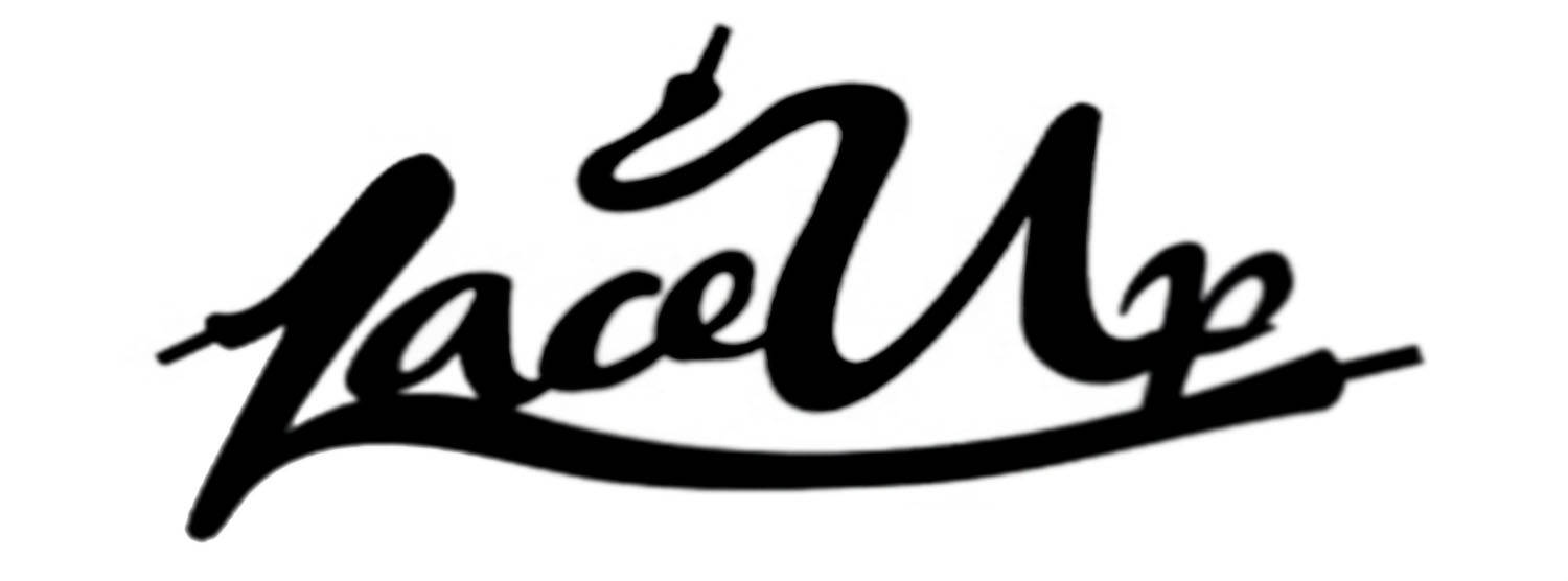 Black Lace Up Logo Wallpaper