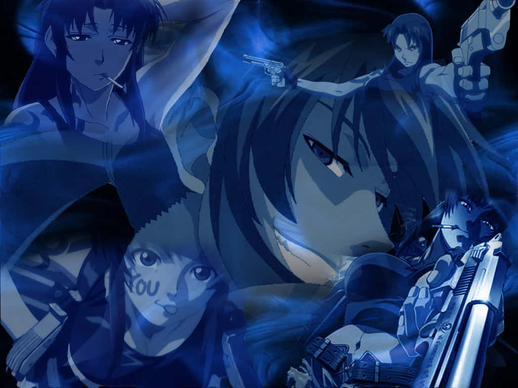 Black Lagoon Roberta Collage Wallpaper