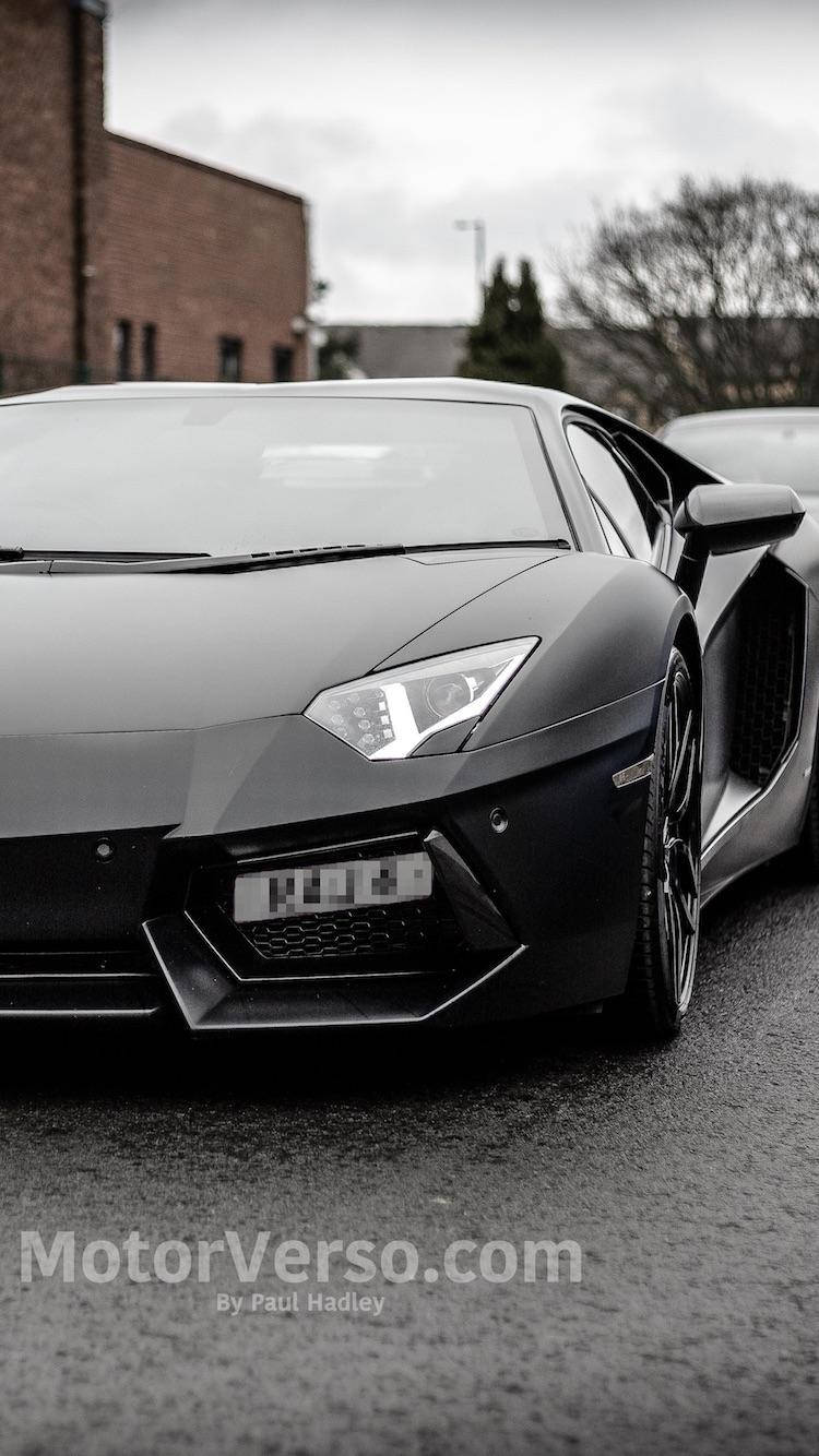 Black Lamborghini Aventador Iphone Wallpaper