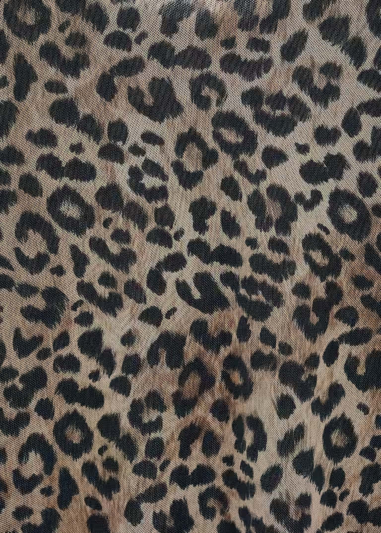 Black Leopard Print Fabric Texture Wallpaper