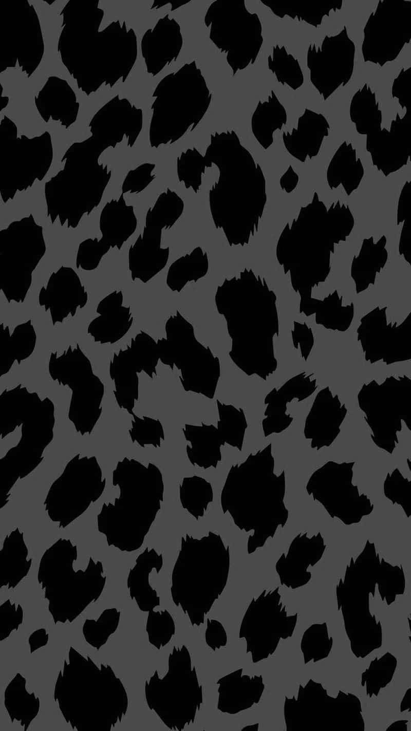 Black Leopard Print Pattern Wallpaper