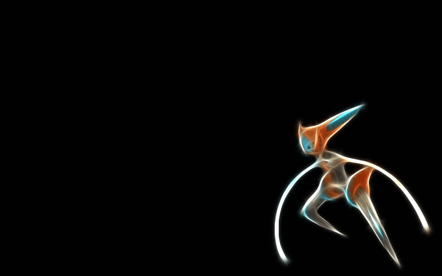 Black Minimalist Deoxys Speed Form Wallpaper