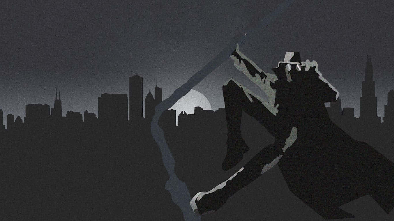 Black Noir Silhouette Cityscape Wallpaper