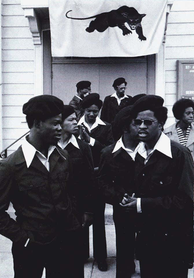 Black Panther Party Marching Together In Solidarity.' Wallpaper