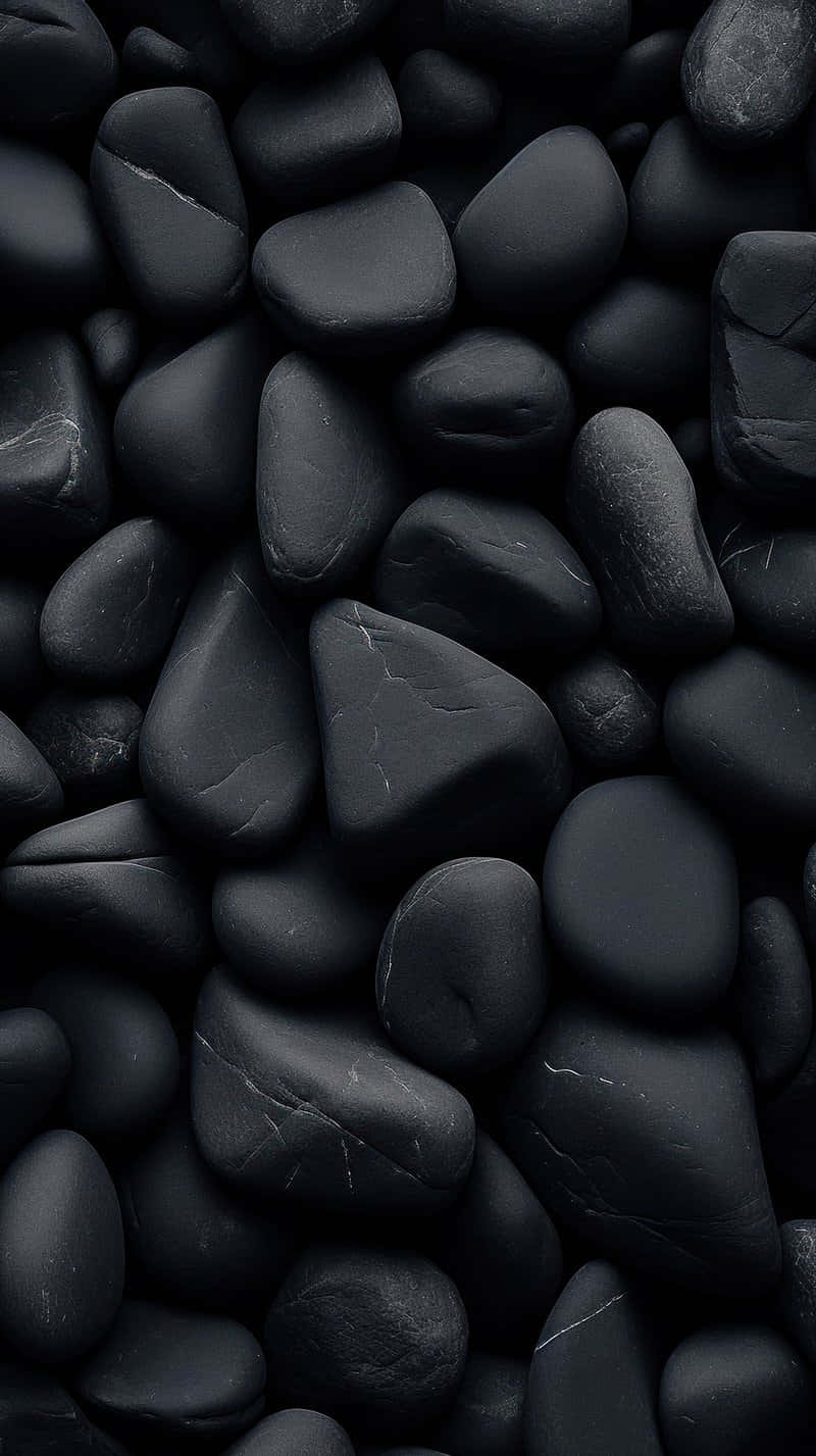 Black Pebbles Texture Wallpaper