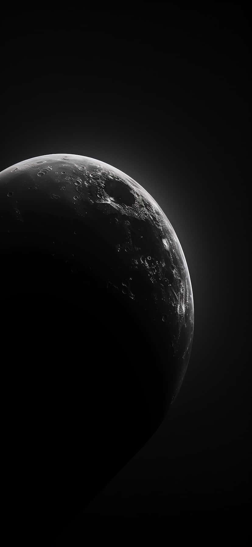 Black Planet Crescenton Dark Background Wallpaper